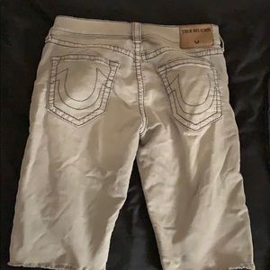 True Religion Slim Relaxed Grey Shorts